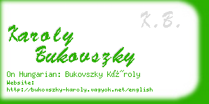 karoly bukovszky business card